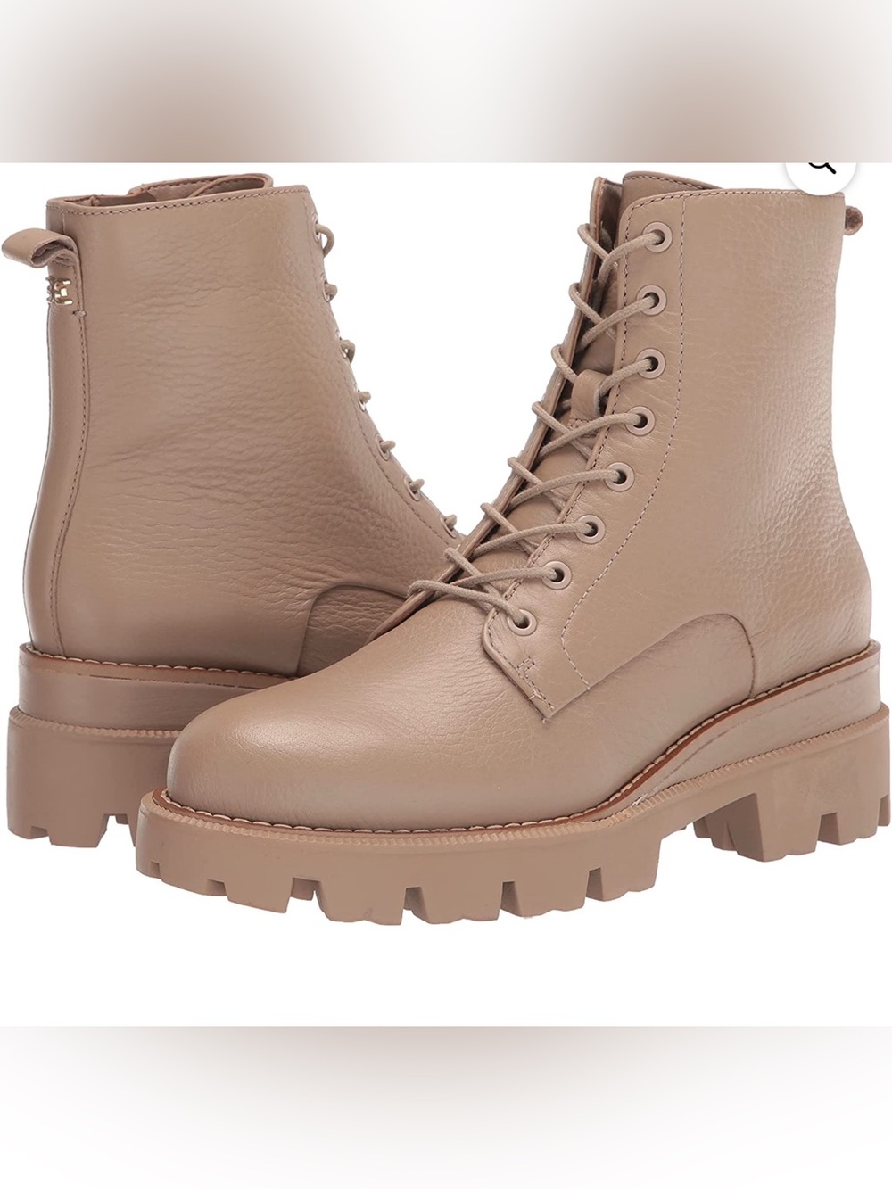 Sam Edelman Garret Platform Combat Boot In Sesame Women’s Size 6M New